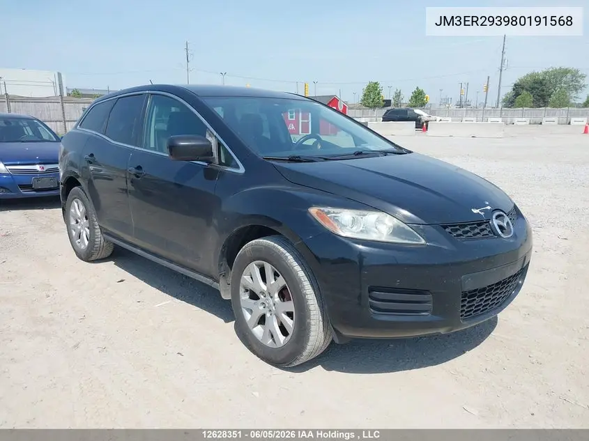 2008 Mazda Cx-7 VIN: JM3ER293980191568 Lot: 12628351