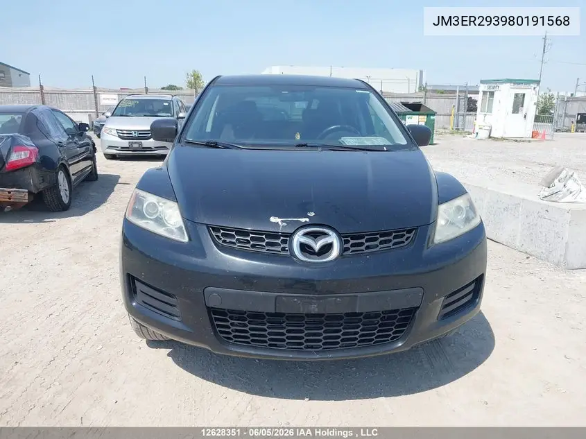 2008 Mazda Cx-7 VIN: JM3ER293980191568 Lot: 12628351