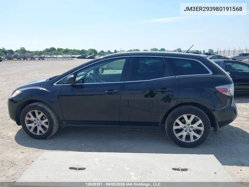 2008 Mazda Cx-7 VIN: JM3ER293980191568 Lot: 12628351
