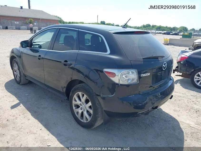 2008 Mazda Cx-7 VIN: JM3ER293980191568 Lot: 12628351