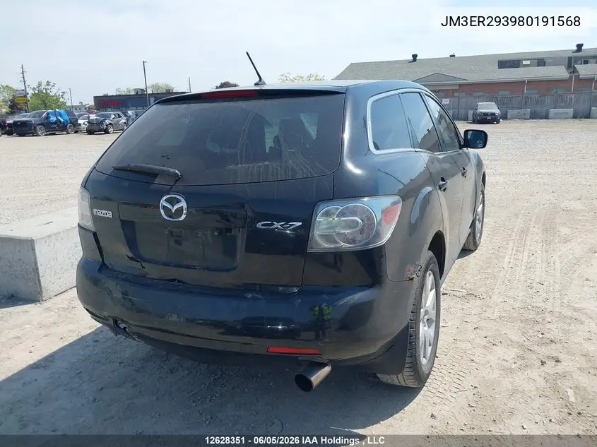 2008 Mazda Cx-7 VIN: JM3ER293980191568 Lot: 12628351