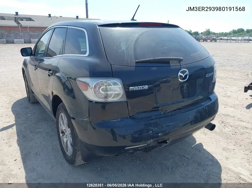 2008 Mazda Cx-7 VIN: JM3ER293980191568 Lot: 12628351