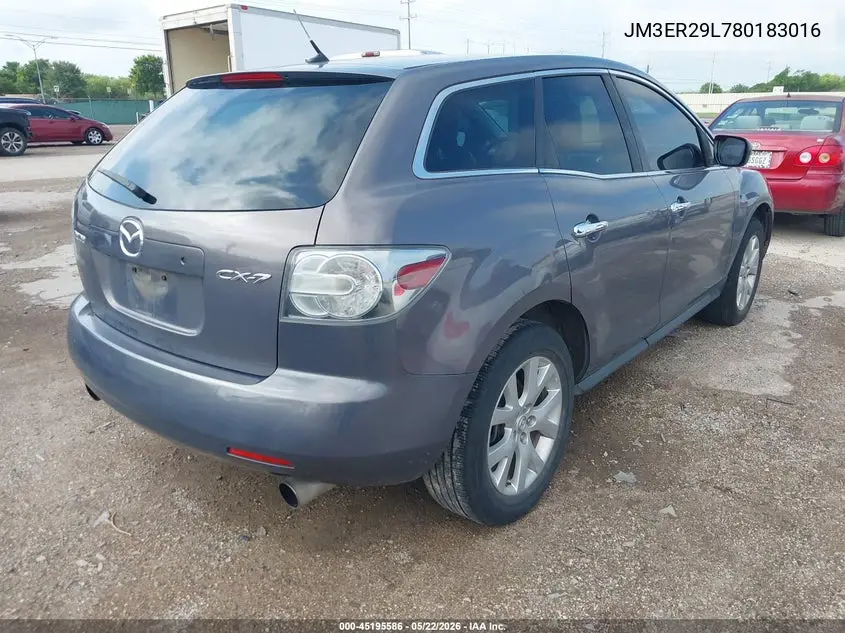 2008 Mazda Cx-7 Grand Touring VIN: JM3ER29L780183016 Lot: 45195586
