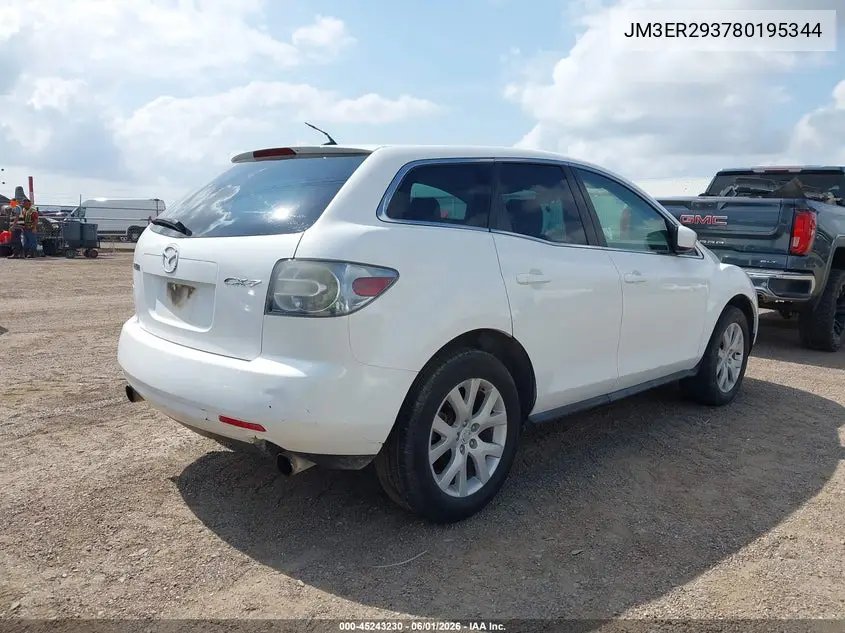 2008 Mazda Cx-7 Touring VIN: JM3ER293780195344 Lot: 45243230