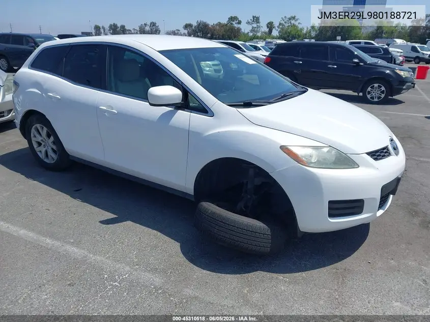 2008 Mazda Cx-7 Sport VIN: JM3ER29L980188721 Lot: 45310518