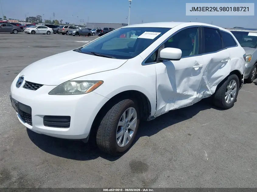 2008 Mazda Cx-7 Sport VIN: JM3ER29L980188721 Lot: 45310518