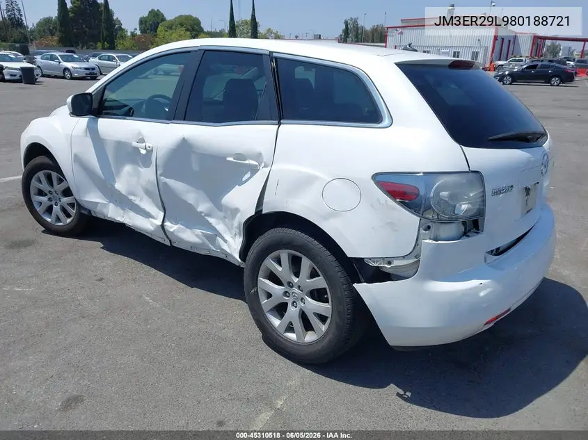 2008 Mazda Cx-7 Sport VIN: JM3ER29L980188721 Lot: 45310518