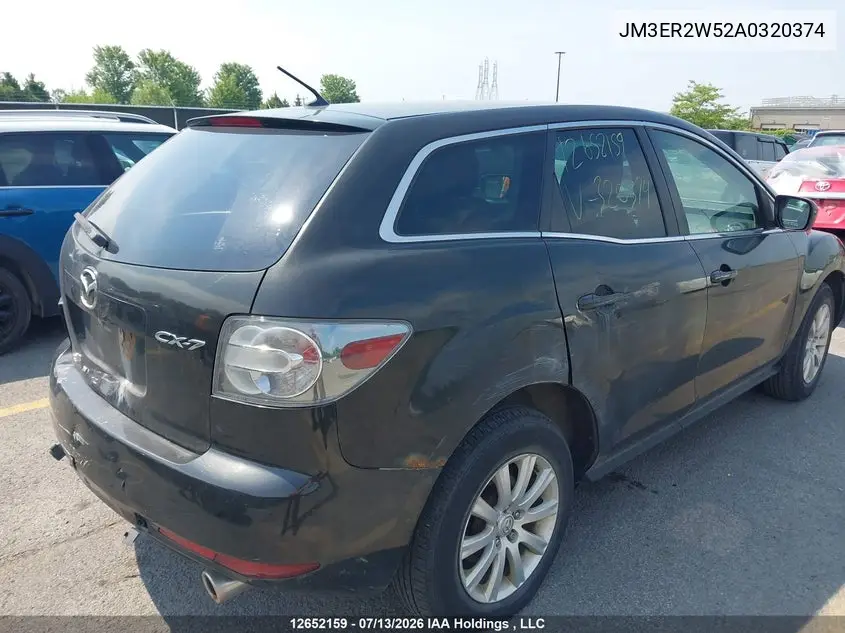 2010 Mazda Cx-7 VIN: JM3ER2W52A0320374 Lot: 12652159