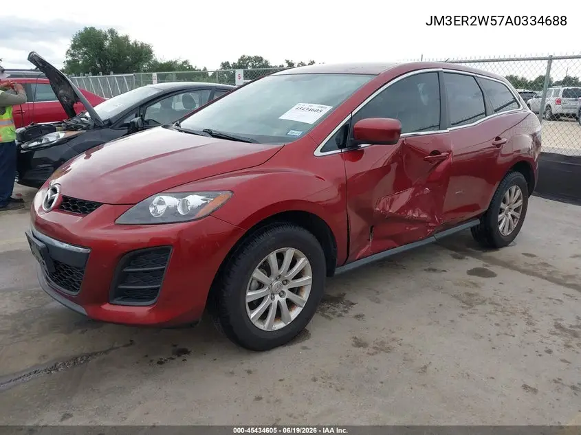 2010 Mazda Cx-7 I Sv VIN: JM3ER2W57A0334688 Lot: 45434605