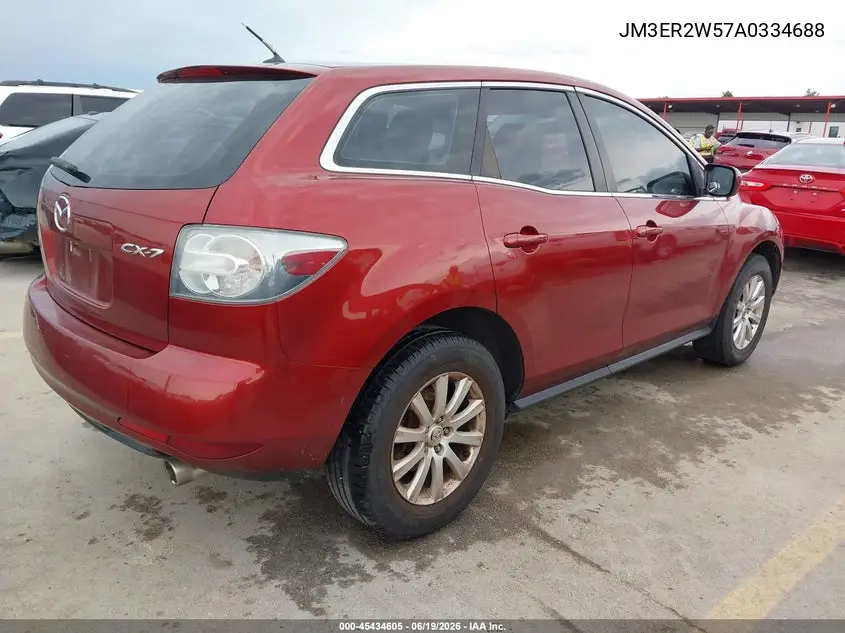 2010 Mazda Cx-7 I Sv VIN: JM3ER2W57A0334688 Lot: 45434605