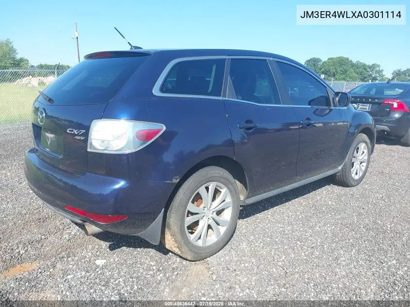 2010 Mazda Cx-7 S Touring VIN: JM3ER4WLXA0301114 Lot: 45635447