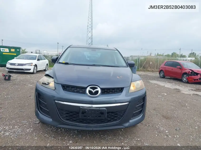 2011 Mazda Cx-7 VIN: JM3ER2B52B0403083 Lot: 12630357