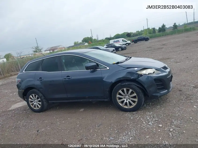2011 Mazda Cx-7 VIN: JM3ER2B52B0403083 Lot: 12630357