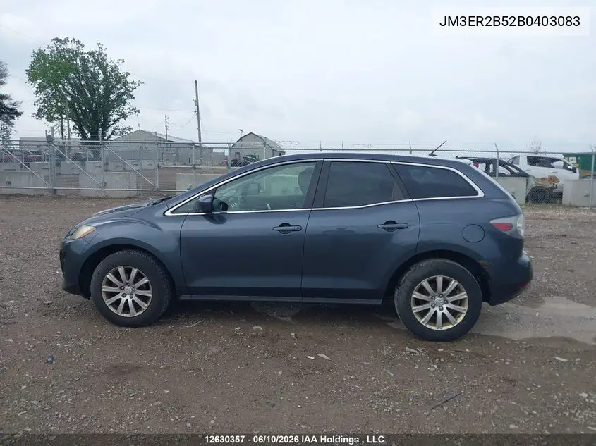 2011 Mazda Cx-7 VIN: JM3ER2B52B0403083 Lot: 12630357