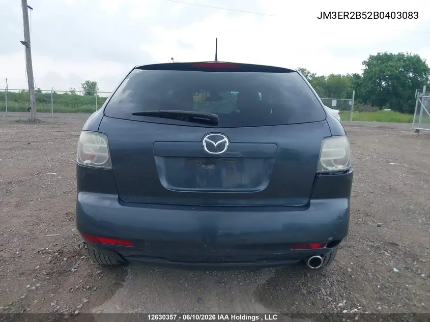 2011 Mazda Cx-7 VIN: JM3ER2B52B0403083 Lot: 12630357