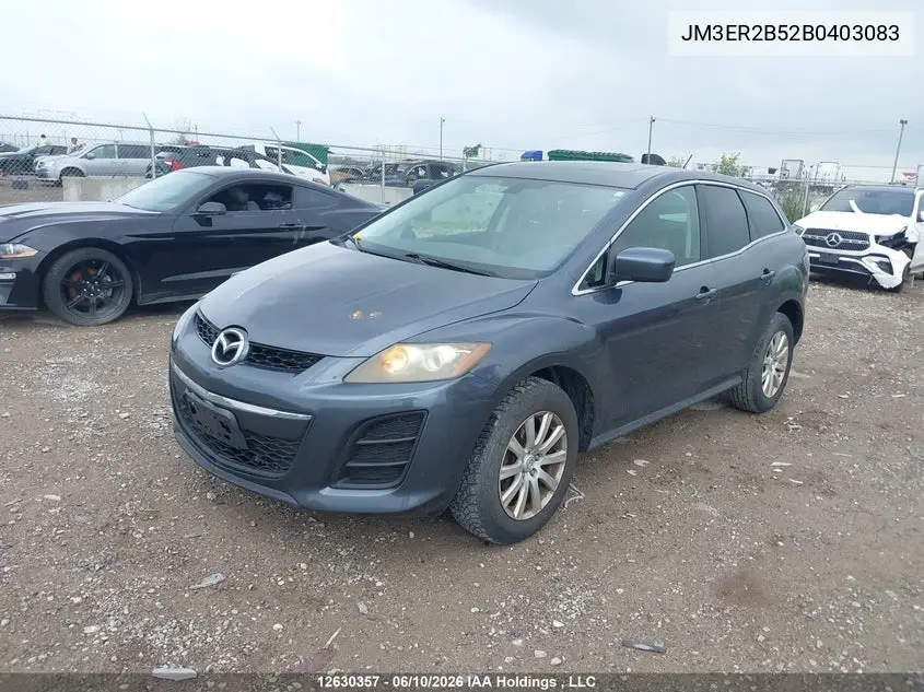 2011 Mazda Cx-7 VIN: JM3ER2B52B0403083 Lot: 12630357
