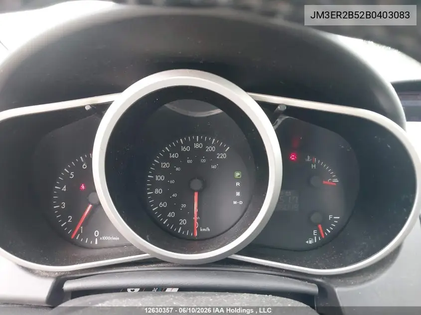 2011 Mazda Cx-7 VIN: JM3ER2B52B0403083 Lot: 12630357