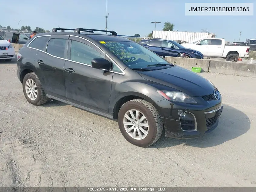 2011 Mazda Cx-7 Gx VIN: JM3ER2B58B0385365 Lot: 12652375