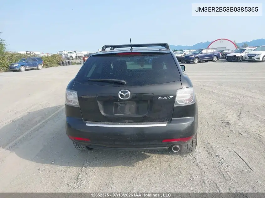 2011 Mazda Cx-7 Gx VIN: JM3ER2B58B0385365 Lot: 12652375