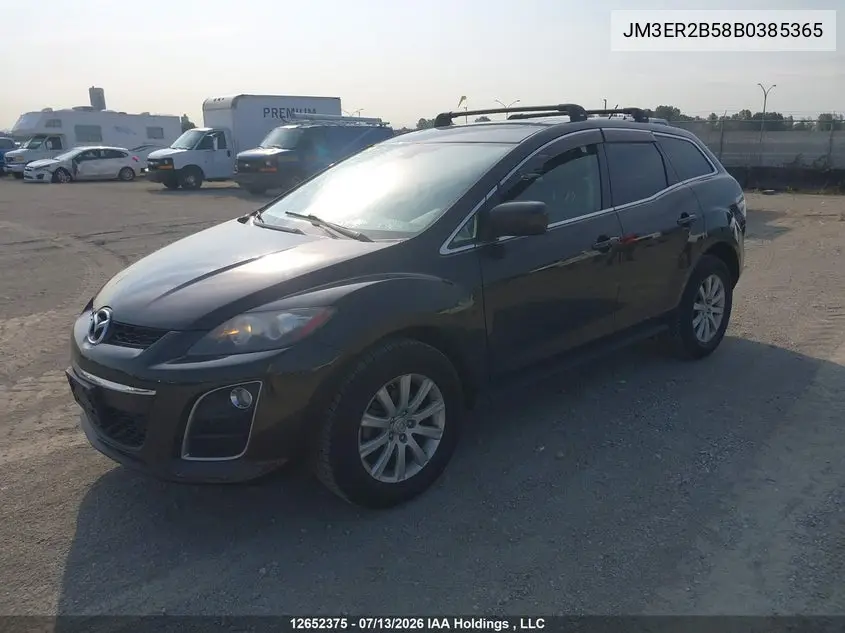 2011 Mazda Cx-7 Gx VIN: JM3ER2B58B0385365 Lot: 12652375