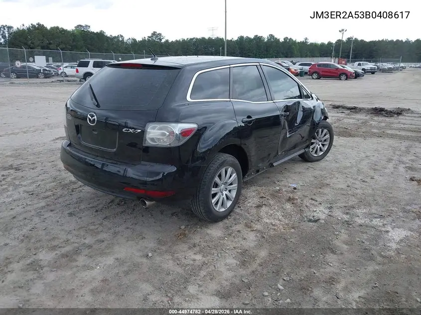 2011 Mazda Cx-7 I Sv VIN: JM3ER2A53B0408617 Lot: 44974782