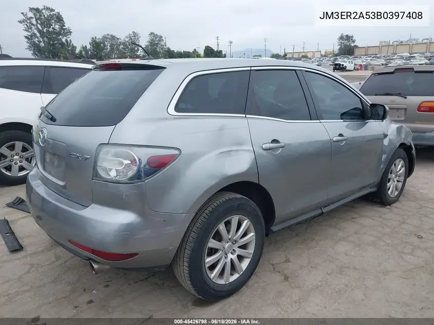 2011 Mazda Cx-7 I Sv VIN: JM3ER2A53B0397408 Lot: 45426798