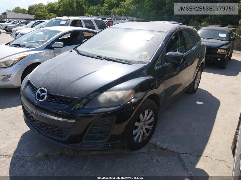2011 Mazda Cx-7 I Sport VIN: JM3ER2B53B0379750 Lot: 45540534