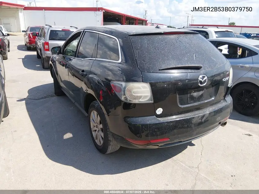 2011 Mazda Cx-7 I Sport VIN: JM3ER2B53B0379750 Lot: 45540534