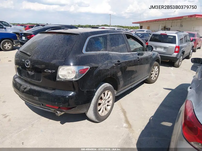 2011 Mazda Cx-7 I Sport VIN: JM3ER2B53B0379750 Lot: 45540534