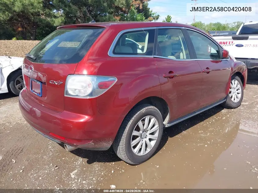 2012 Mazda Cx-7 I Sv VIN: JM3ER2A58C0420408 Lot: 44978639