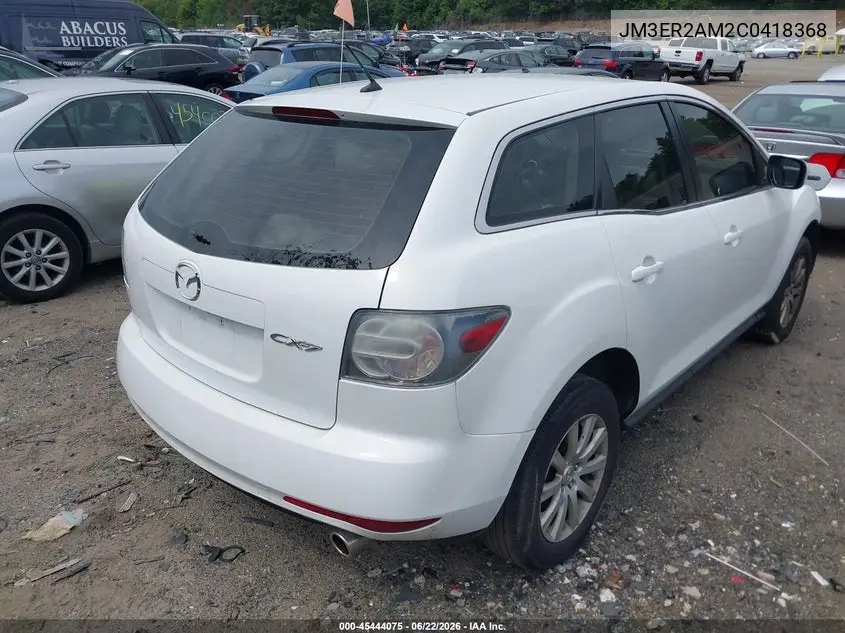 2012 Mazda Cx-7 I Sv VIN: JM3ER2AM2C0418368 Lot: 45444075