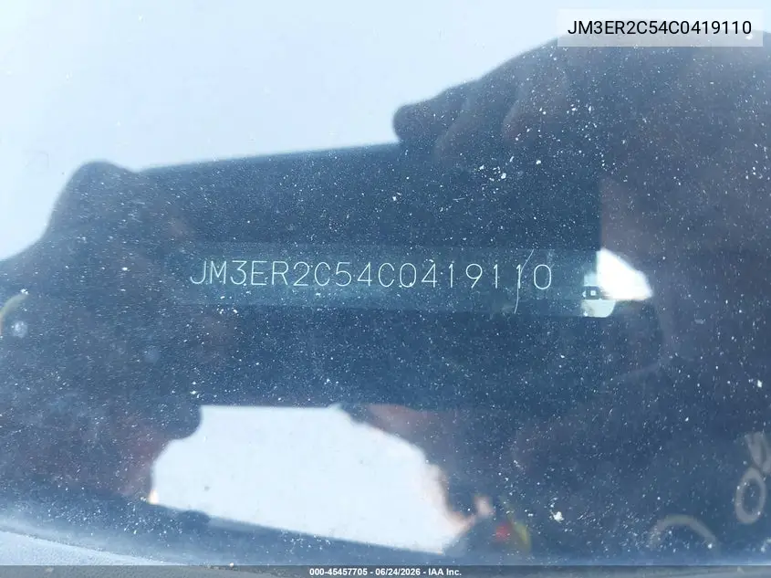 2012 Mazda Cx-7 I Touring VIN: JM3ER2C54C0419110 Lot: 45457705