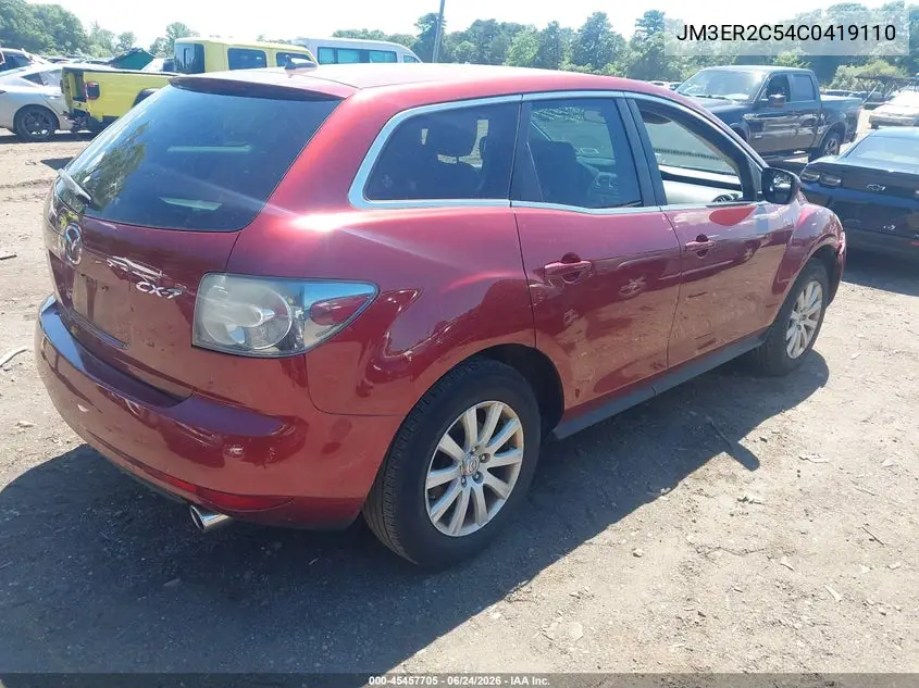 2012 Mazda Cx-7 I Touring VIN: JM3ER2C54C0419110 Lot: 45457705