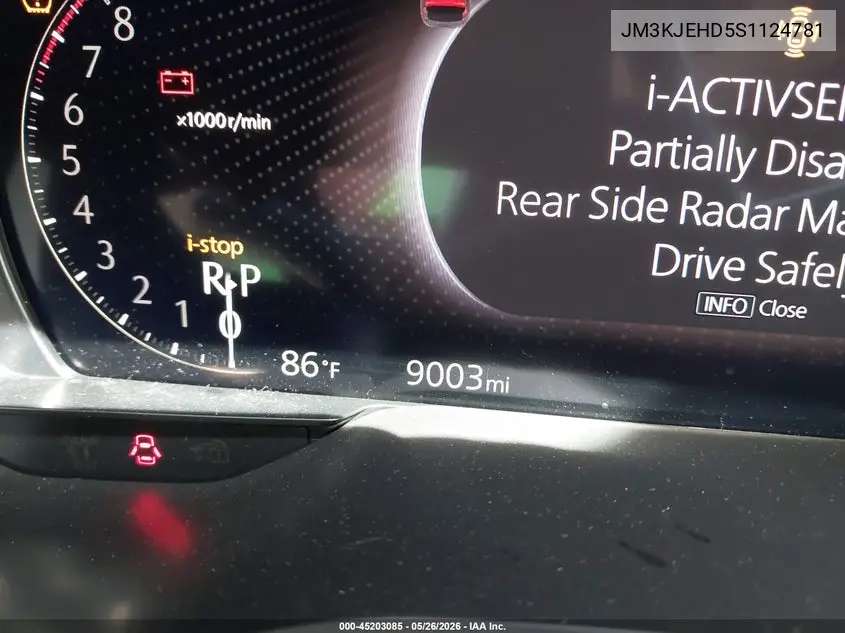 2025 Mazda Cx-70 3.3 Turbo Premium Plus Package VIN: JM3KJEHD5S1124781 Lot: 45203085