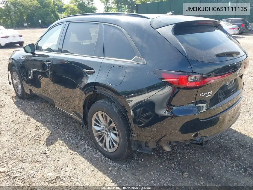 2025 Mazda Cx-70 3.3 Turbo S Premium VIN: JM3KJDHC6S1111135 Lot: 45331487