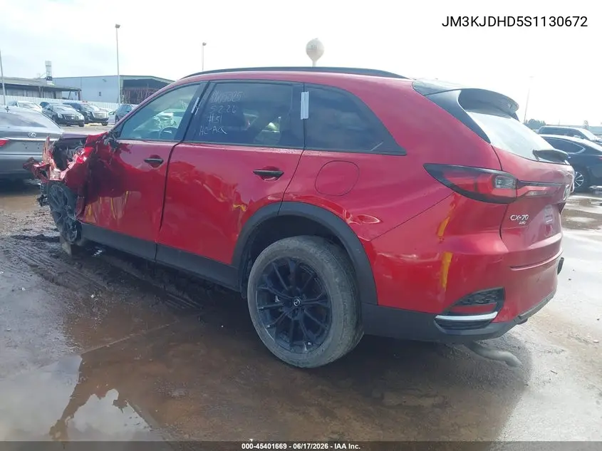 2025 Mazda Cx-70 3.3 Turbo Premium Package VIN: JM3KJDHD5S1130672 Lot: 45401669