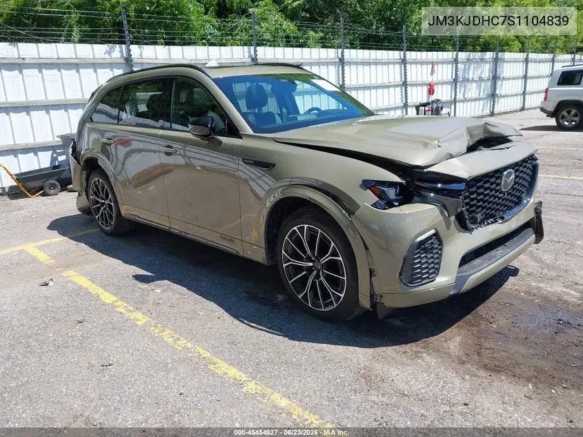 2025 Mazda Cx-70 3.3 Turbo S Premium VIN: JM3KJDHC7S1104839 Lot: 45454927