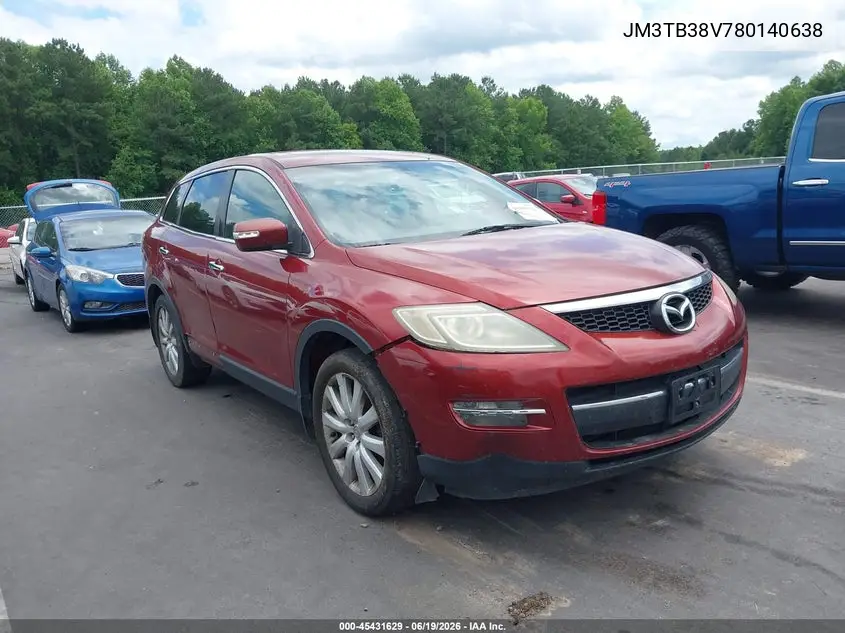 2008 Mazda Cx-9 Grand Touring VIN: JM3TB38V780140638 Lot: 45431629