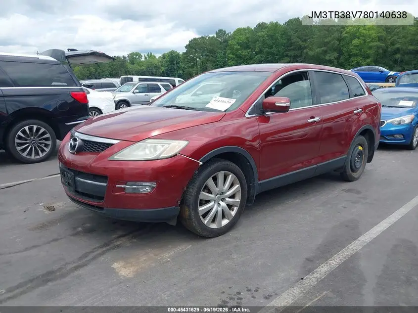 2008 Mazda Cx-9 Grand Touring VIN: JM3TB38V780140638 Lot: 45431629
