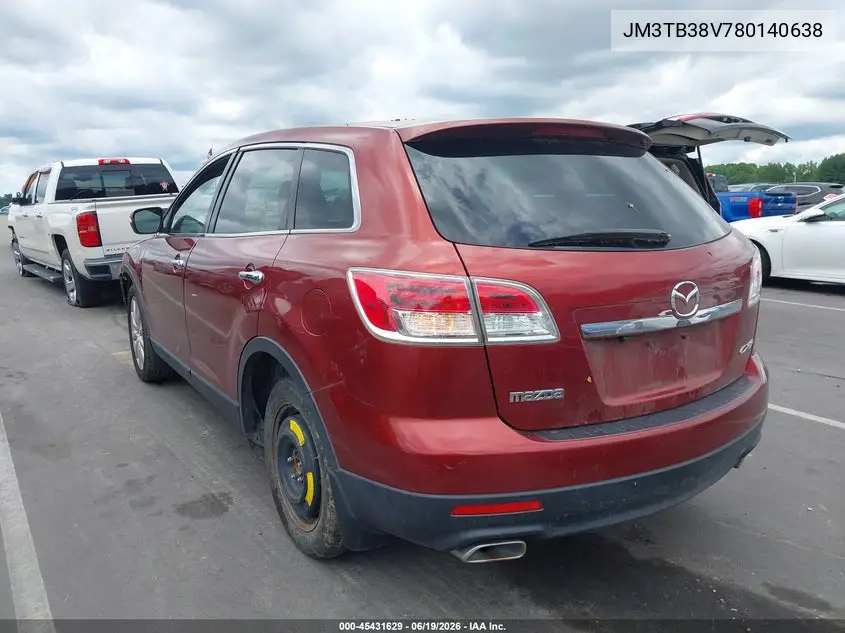 2008 Mazda Cx-9 Grand Touring VIN: JM3TB38V780140638 Lot: 45431629