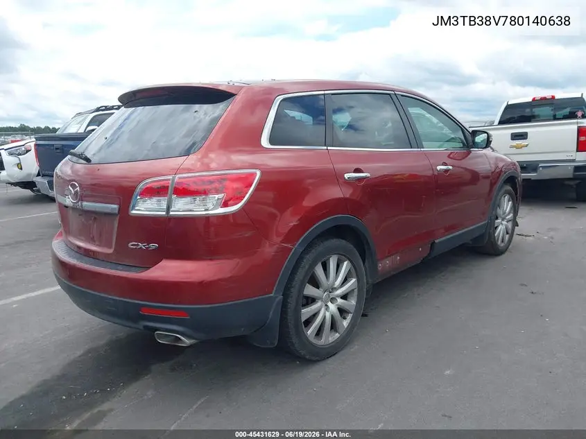 2008 Mazda Cx-9 Grand Touring VIN: JM3TB38V780140638 Lot: 45431629
