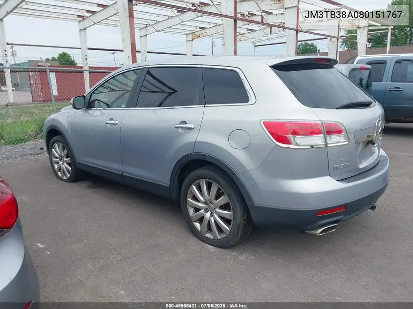 2008 Mazda Cx-9 Grand Touring VIN: JM3TB38A080151767 Lot: 45566431