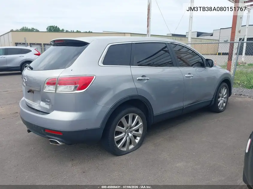 2008 Mazda Cx-9 Grand Touring VIN: JM3TB38A080151767 Lot: 45566431