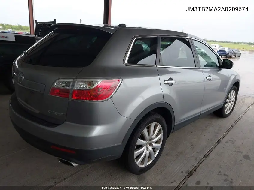 2010 Mazda Cx-9 Grand Touring VIN: JM3TB2MA2A0209674 Lot: 45625497
