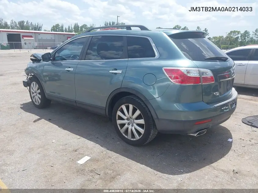 2010 Mazda Cx-9 Grand Touring VIN: JM3TB2MA0A0214033 Lot: 45630815