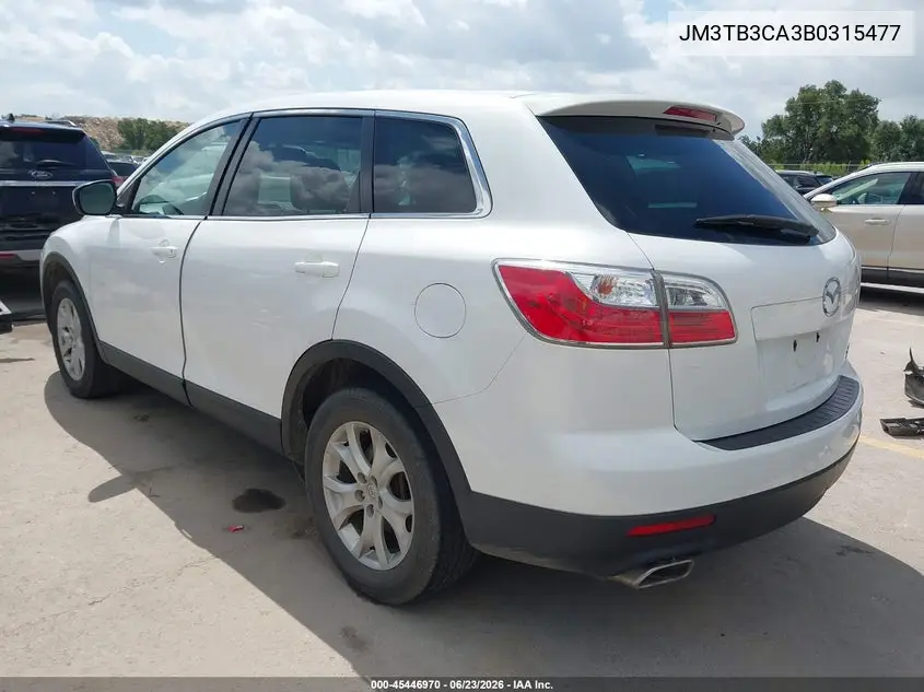 2011 Mazda Cx-9 Touring VIN: JM3TB3CA3B0315477 Lot: 45446970