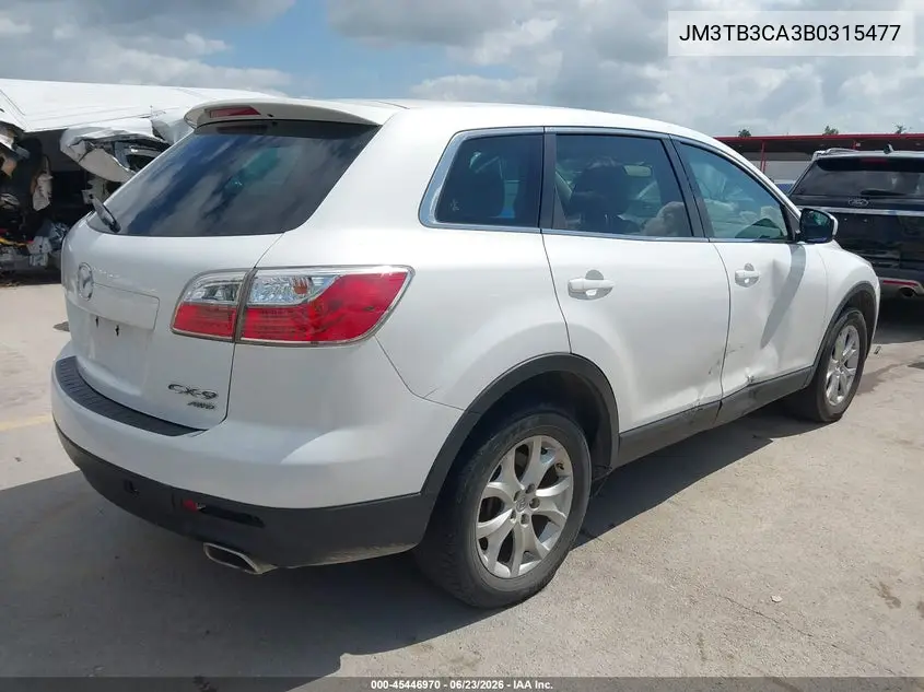 2011 Mazda Cx-9 Touring VIN: JM3TB3CA3B0315477 Lot: 45446970