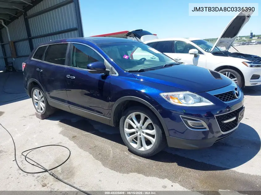 2012 Mazda Cx-9 Grand Touring VIN: JM3TB3DA8C0336390 Lot: 45335409