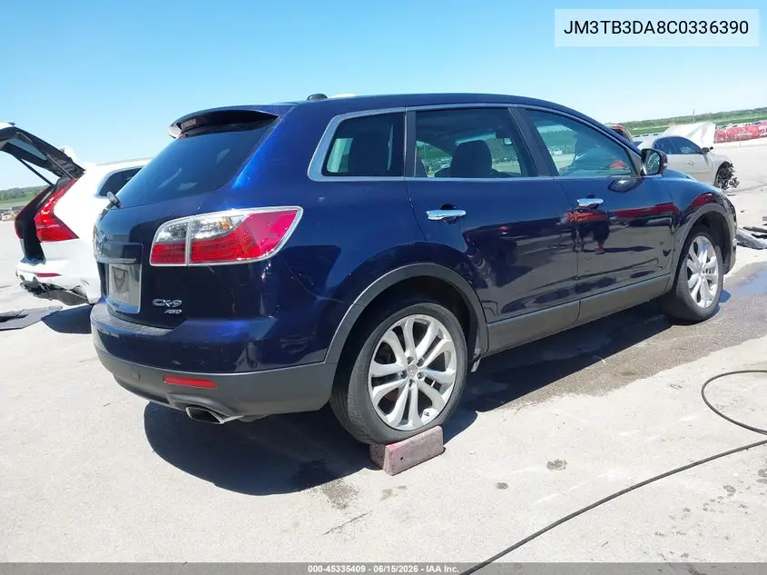 2012 Mazda Cx-9 Grand Touring VIN: JM3TB3DA8C0336390 Lot: 45335409