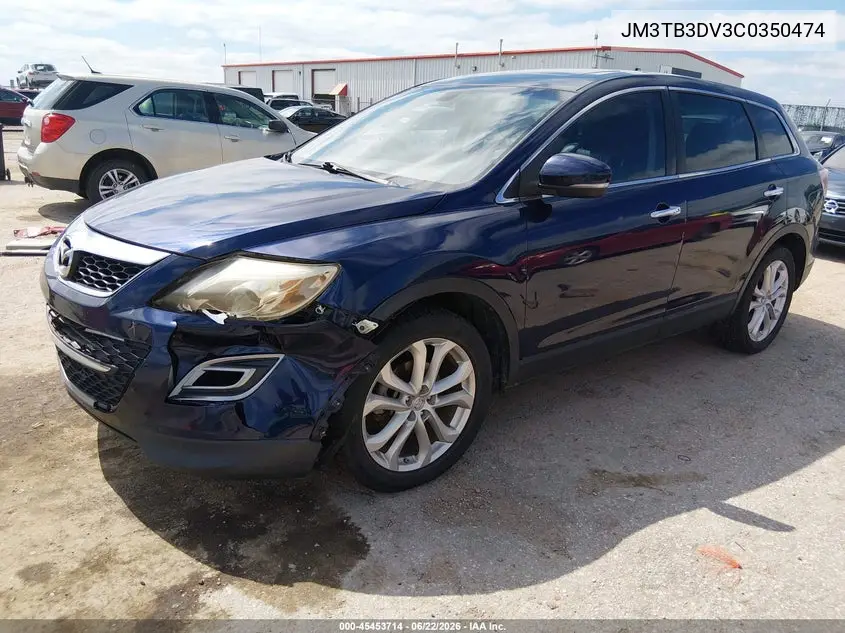 2012 Mazda Cx-9 Grand Touring VIN: JM3TB3DV3C0350474 Lot: 45453714